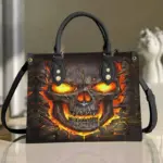 Halloween decorated Skull Pattern Tote Bag tag1