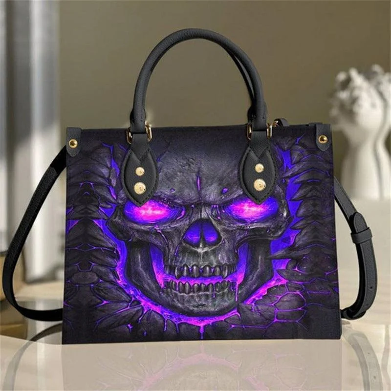 Halloween decorated Skull Pattern Tote Bag -  - #tag1#