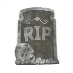 Halloween ghost festival decoration bubble tombstone tag1