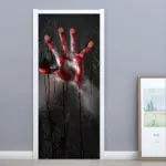 Halloween ghost hand door stickers tag1
