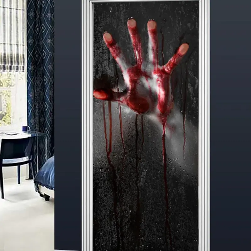 Halloween ghost hand door stickers tag1
