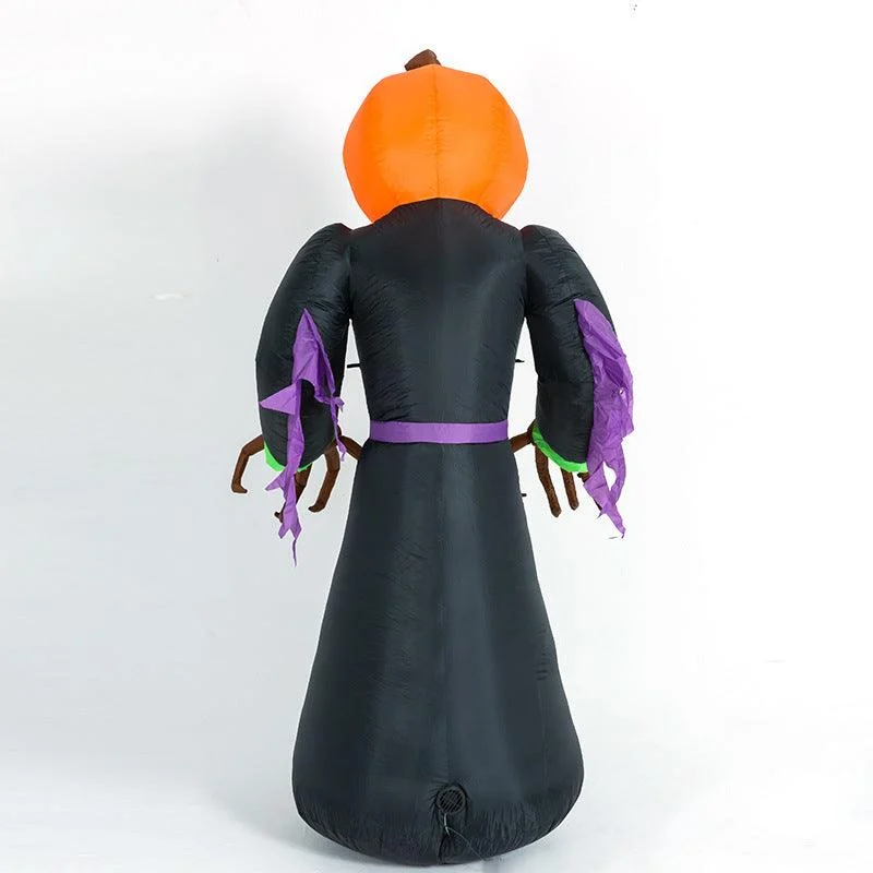 Halloween pumpkin black cat witch cartoon inflatable model -  - #tag1#