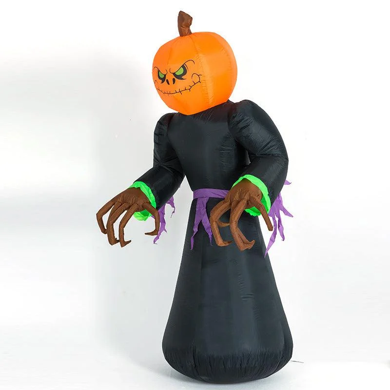 Halloween pumpkin black cat witch cartoon inflatable model -  - #tag1#