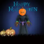 Halloween pumpkin black cat witch cartoon inflatable model tag1