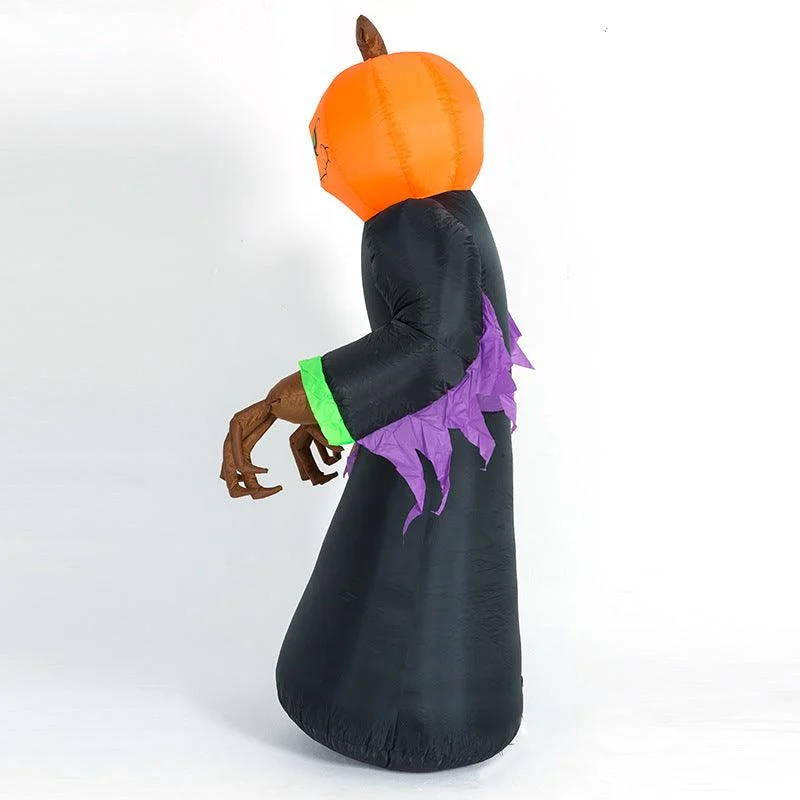 Halloween pumpkin black cat witch cartoon inflatable model -  - #tag1#