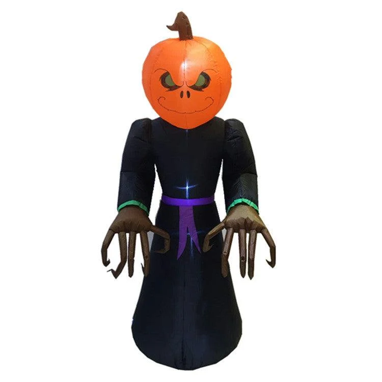 Halloween pumpkin black cat witch cartoon inflatable model -  - #tag1#