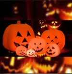 Halloween pumpkin lantern tag1