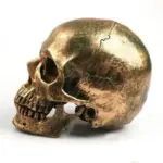 Halloween resin skull tag1