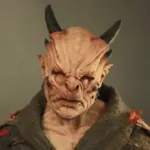 Halloween scary horns warcraft mask tag1