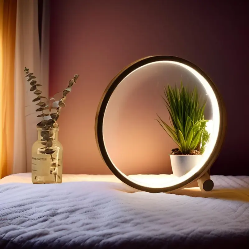 Halo Glo Lamp LED Minimalist Dimmable Round Table Lamp tag1