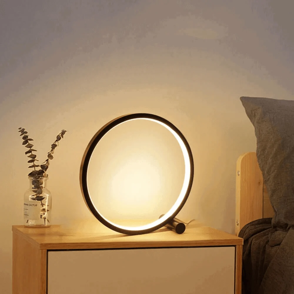 Halo Glo Lamp - LED Minimalist Dimmable Round Table Lamp -  - #tag1#