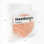 Hamburger Shaped Cartoon Coaster Set tag1