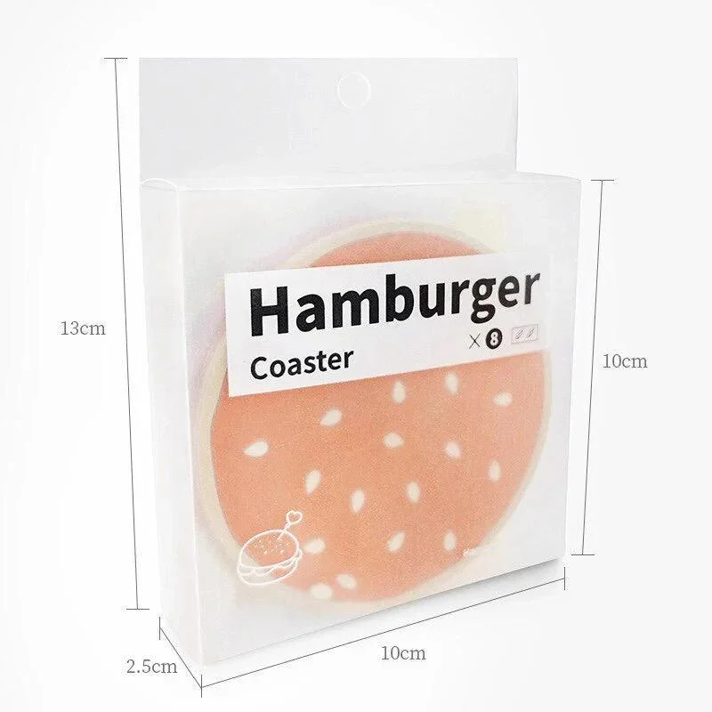 Hamburger' Shaped Cartoon Coaster Set -  - #tag1#