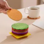 Hamburger Shaped Cartoon Coaster Set tag1