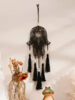 Hamsa Hand Wooden Wall Hanging tag1