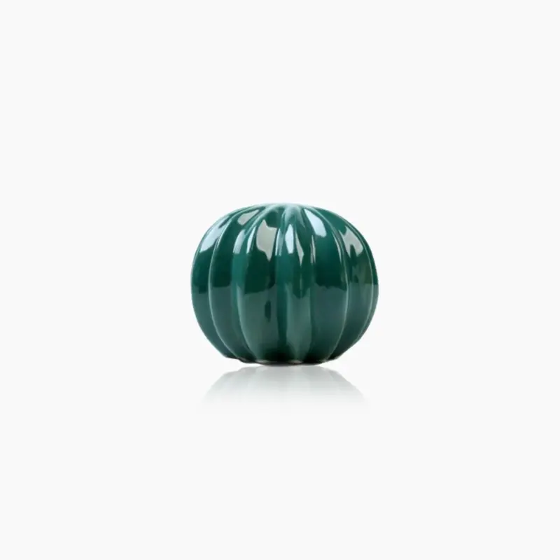 Hand Crafted Green Ceramic Cactus Sculpture
