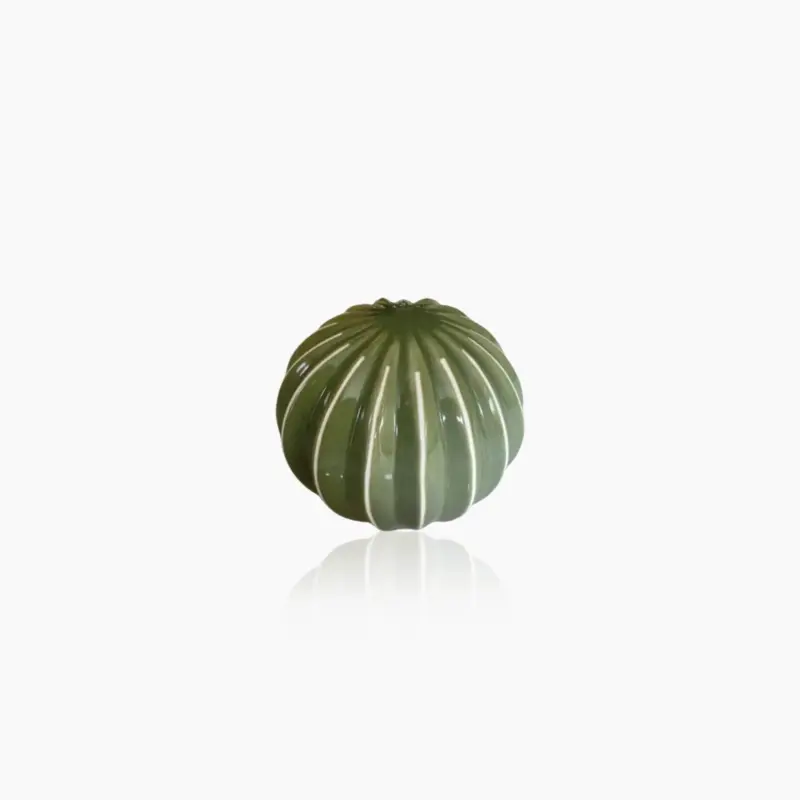 Hand Crafted Green Ceramic Cactus Sculpture
