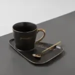Hand Painted Ceramic Cup and Saucer Set Decorfaure Exclusive Decorfaure