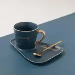 Hand Painted Ceramic Cup and Saucer Set Decorfaure Exclusive Decorfaure