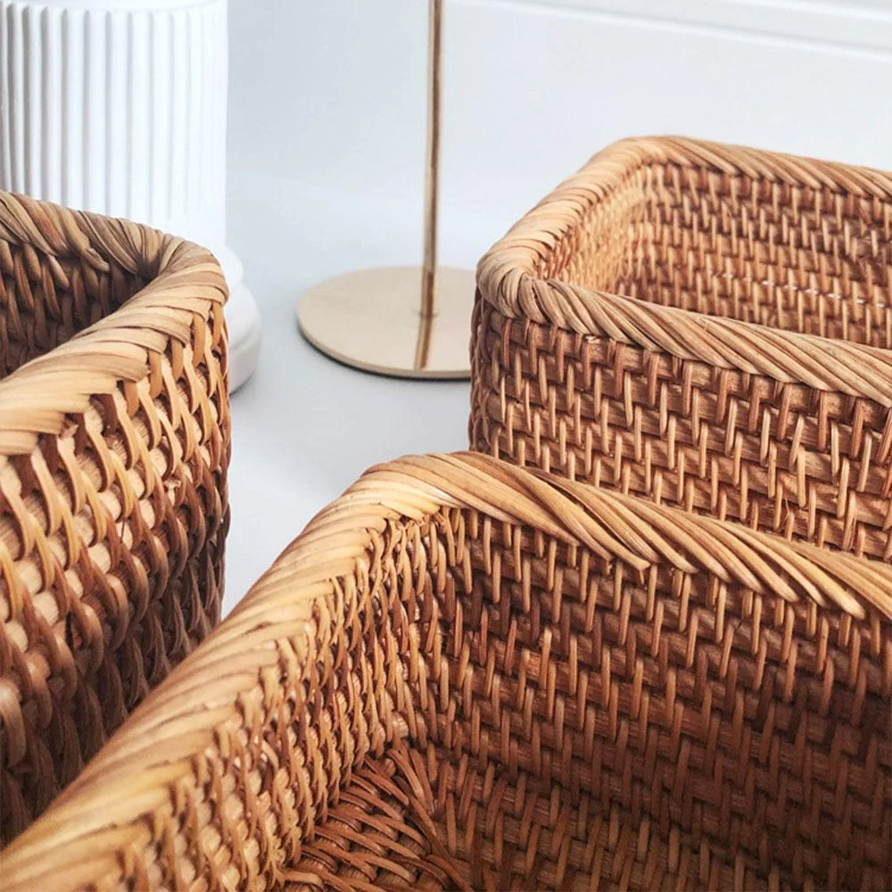 Hand Woven Rectangular Rattan Wicker Basket Fruit Tea Snack Bread Picnic Cosmetic Storage Box Kitchen Supplies 40bcc101 Df27 4aaa A4dd E3dab4bc5fa0