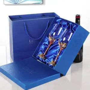 Hand blown and painted goblet and decanter - Exclusive to Homeko