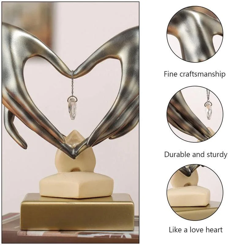 Hand Love Heart-Shaped Figurine -