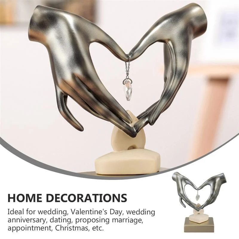 Hand Love Heart-Shaped Figurine -