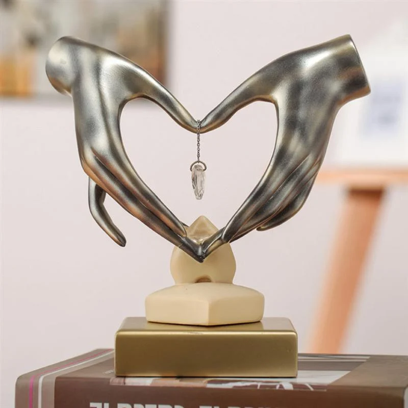 Hand Love Heart-Shaped Figurine -