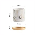 Hand_Made_Planter_With_Gold_Tray_-_-4199279 Hand Made Planter With Gold Tray