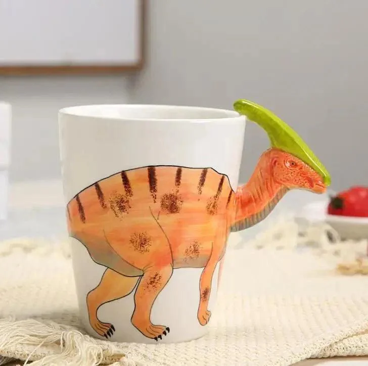 Hand Painted Ceramic Dinosaur Mug -  - #tag1#