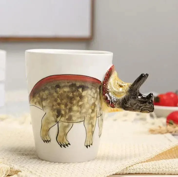 Hand Painted Ceramic Dinosaur Mug -  - #tag1#