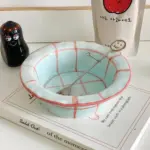 Hand Painted Straw Hat French Ceramic Bowl tag1