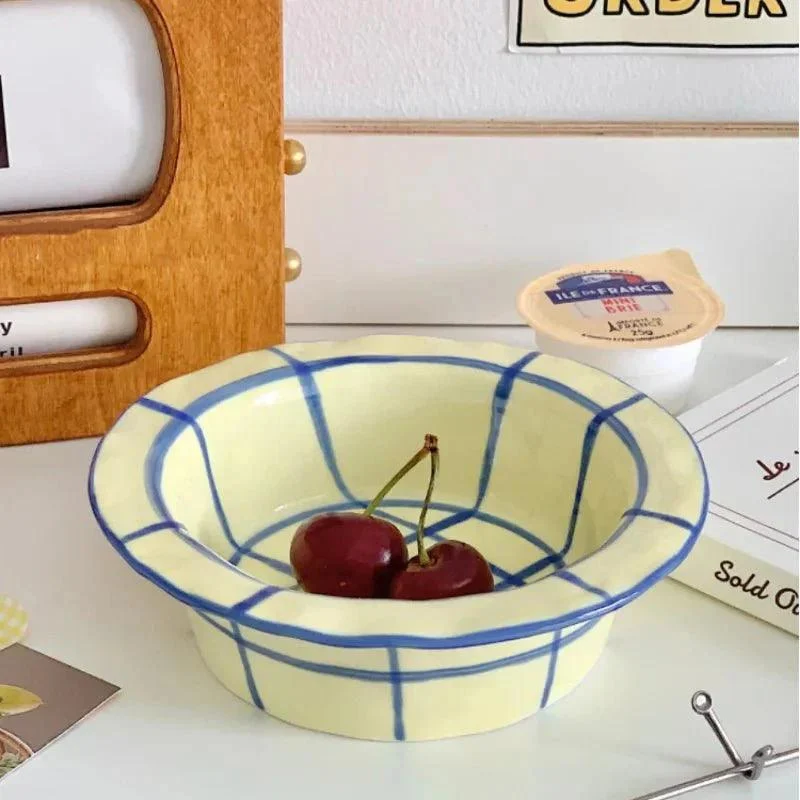 Hand Painted 'Straw Hat' French Ceramic Bowl -  - #tag1#