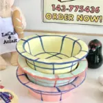 Hand Painted Straw Hat French Ceramic Bowl tag1
