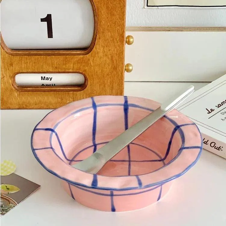 Hand Painted 'Straw Hat' French Ceramic Bowl -  - #tag1#