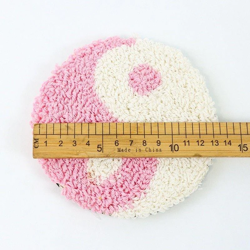 Hand Tufted Plush Retro Style Flower Coaster -  - #tag1#