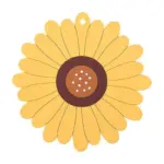 Hand Tufted Plush Retro Style Flower Coaster tag1