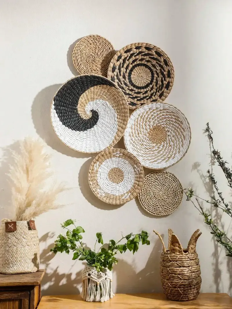 Hand Woven Basket Wall Decor tag1