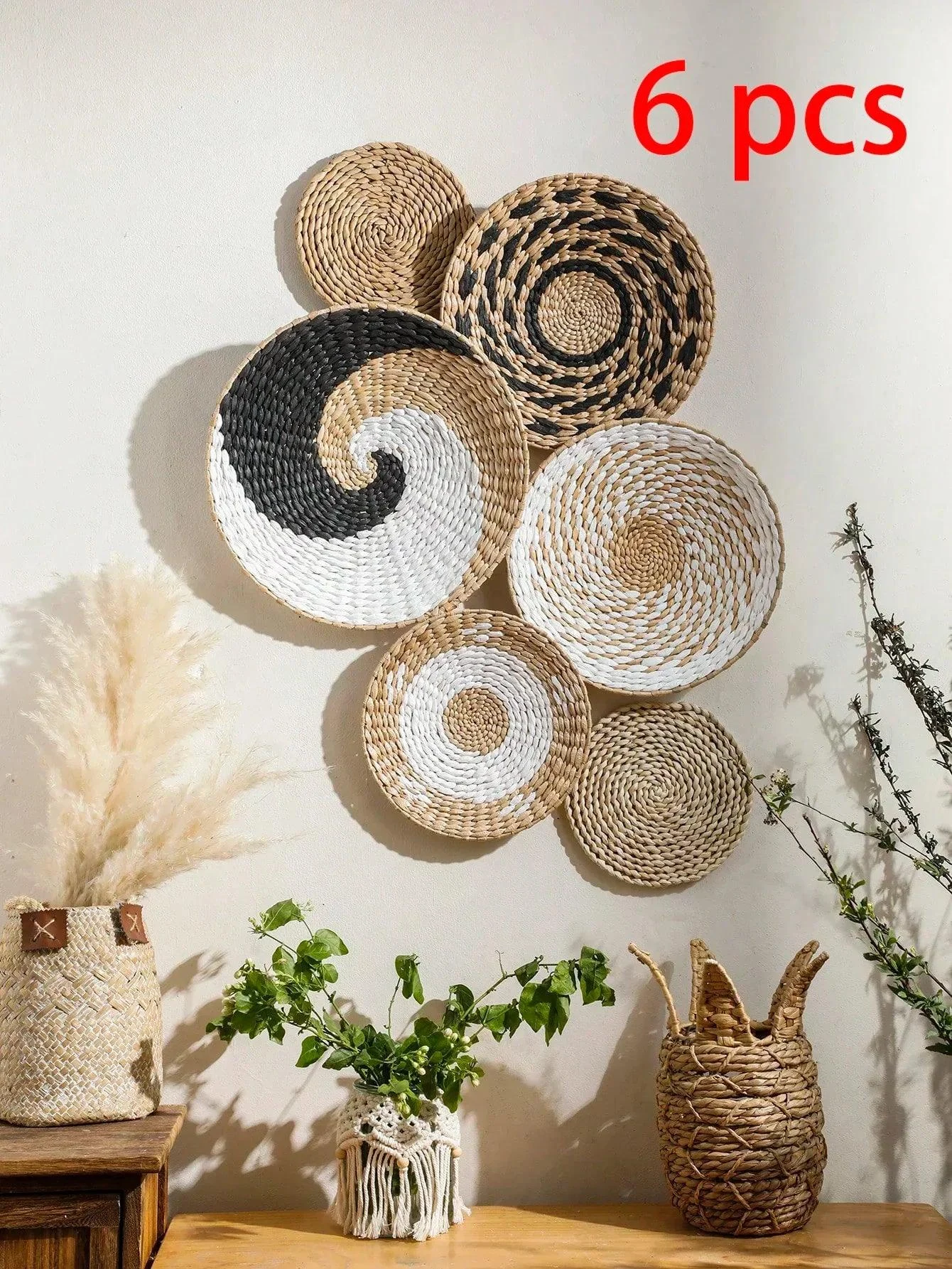 Hand Woven Basket Wall Decor -  - #tag1#