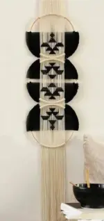 Hand Woven Wooden Wall Hanging tag1