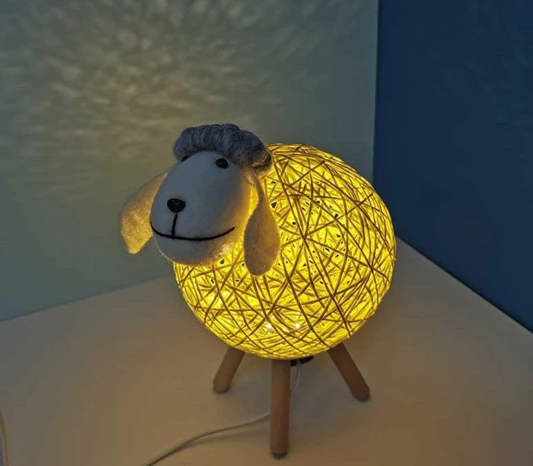 Handcrafted Yarn-ball Sheep Lamp Night Light -