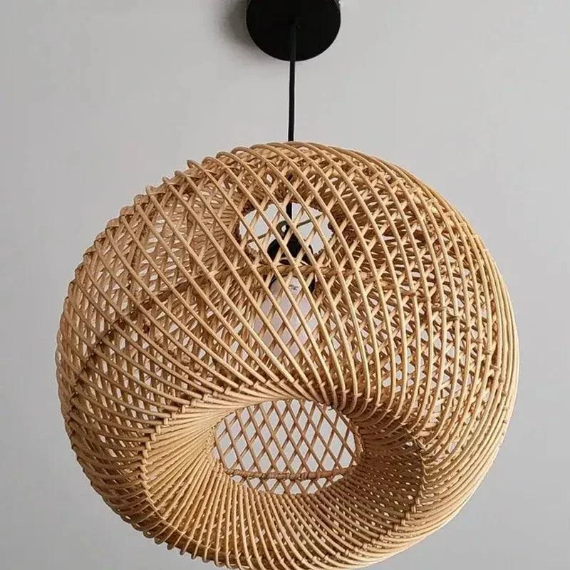 Handmadewickerbasketrattanpendantlight 5