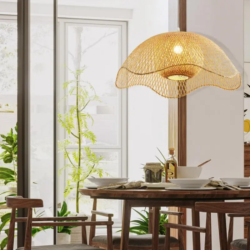 Handmade Bamboo Hanging Lamp tag1