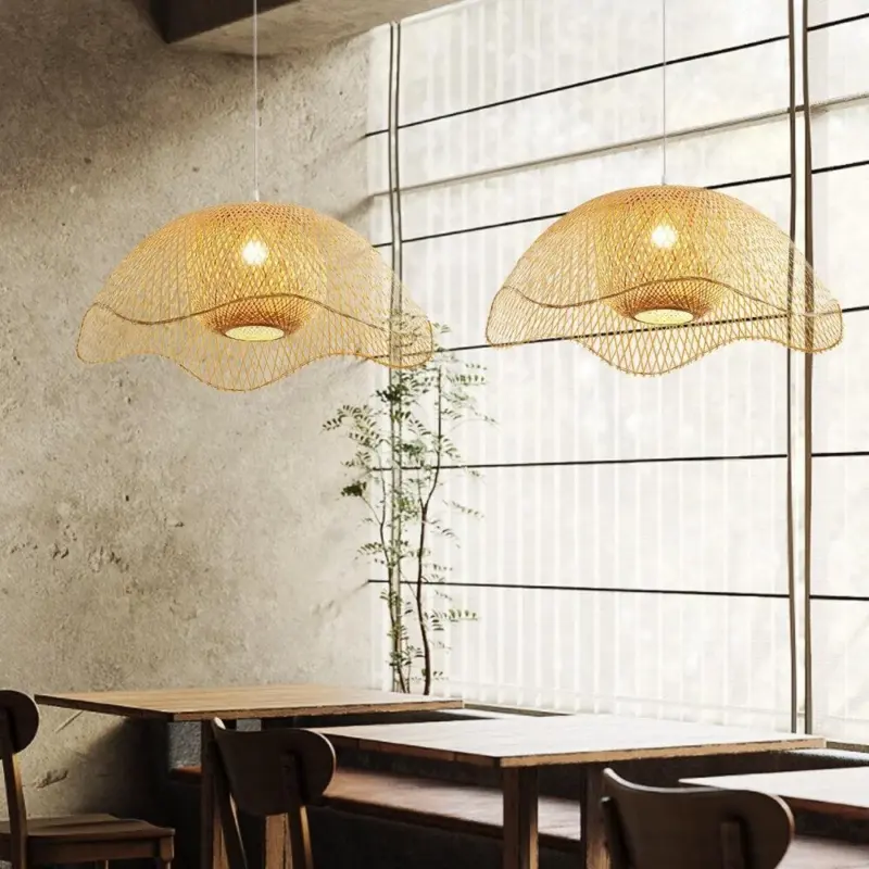 Handmade Bamboo Hanging Lamp tag1
