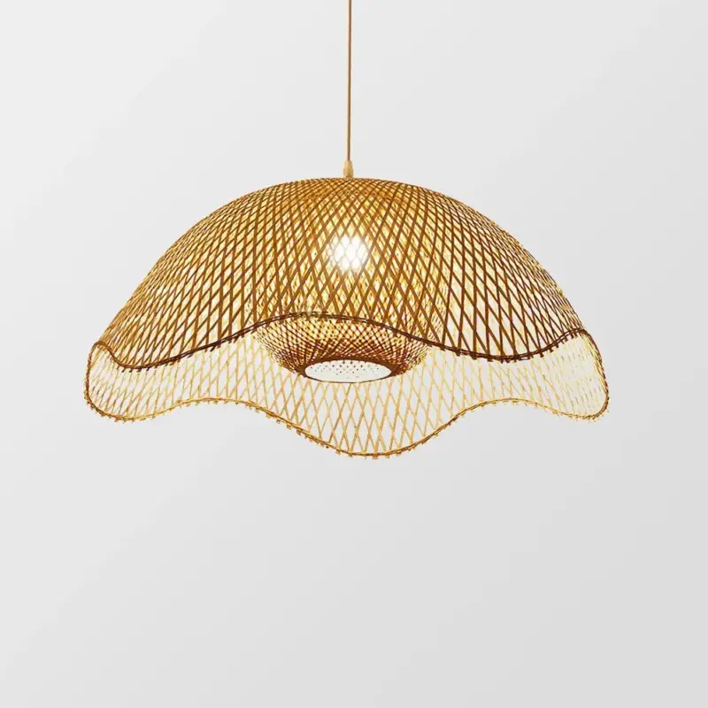 Handmade Bamboo Hanging Lamp tag1
