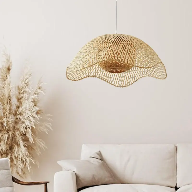 Handmade Bamboo Hanging Lamp tag1