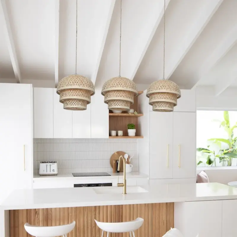 Handmade Bamboo Island Pendant Lamp tag1