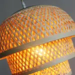 Handmade Bamboo Island Pendant Lamp tag1