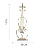 Handmade Brass Crystal Violin