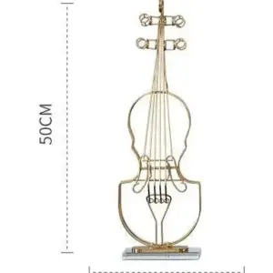 Handmade Brass & Crystal Violin - 
